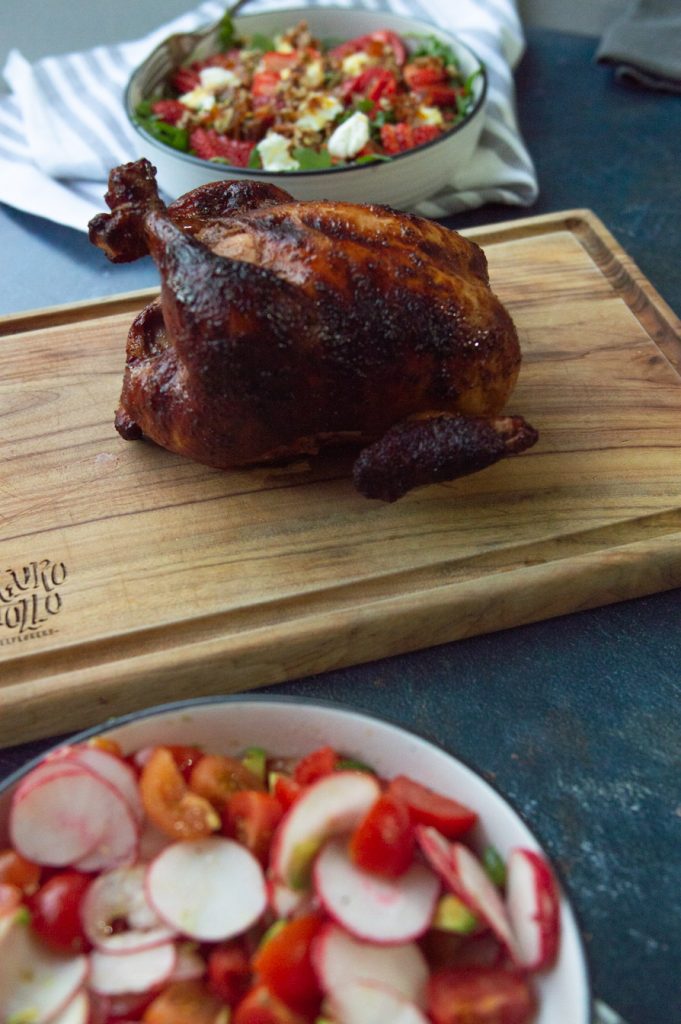 Whole Grilled Chicken with Salad