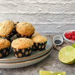 Display of Lime Poppy Seed Muffins