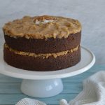 German Chocolate Cake on a Stand