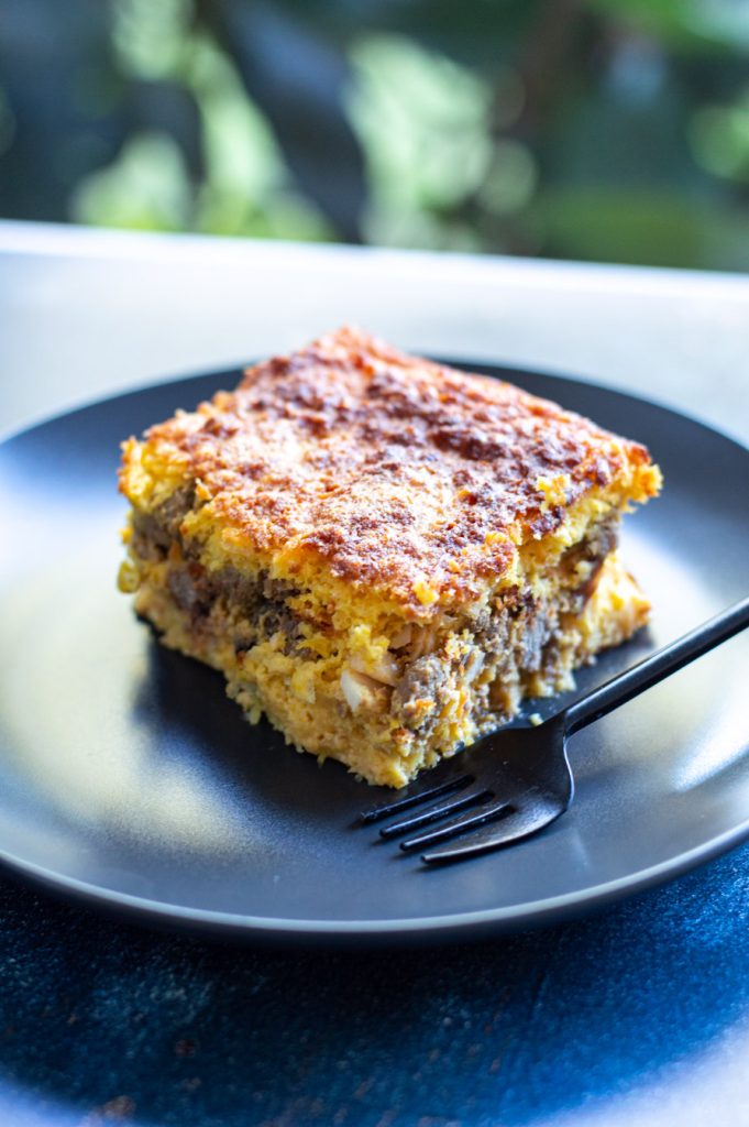 Cornbread with beef filling
