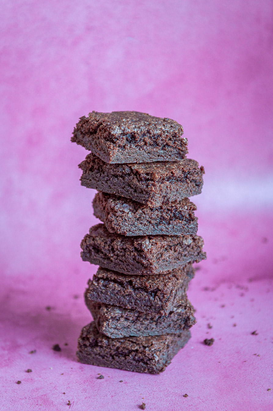 tower of brownies