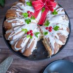 Christmas morning Cinnamon Roll Wreath