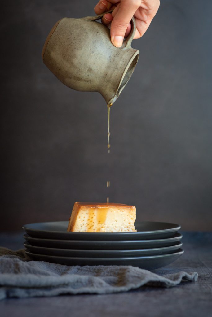 Drizzle some caramel sauce over Peruvian flan